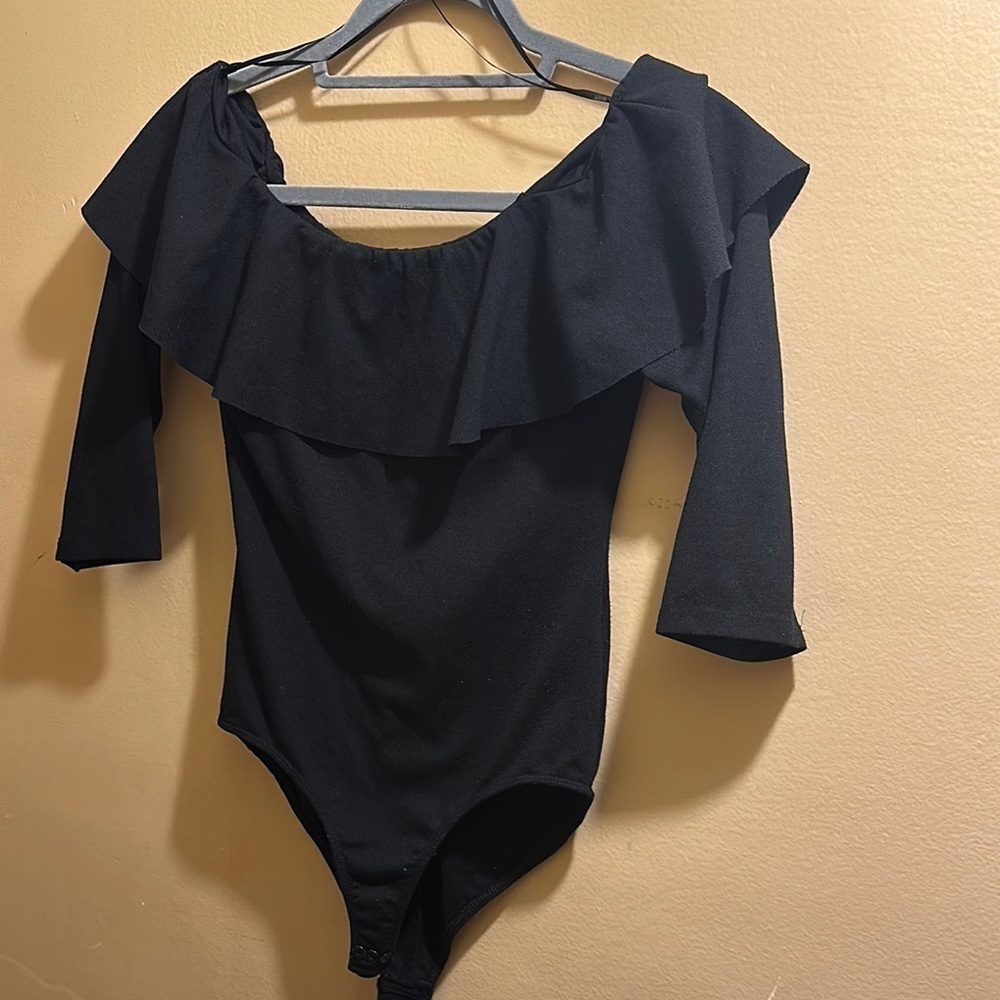 Zara Black Ruffled One Piece